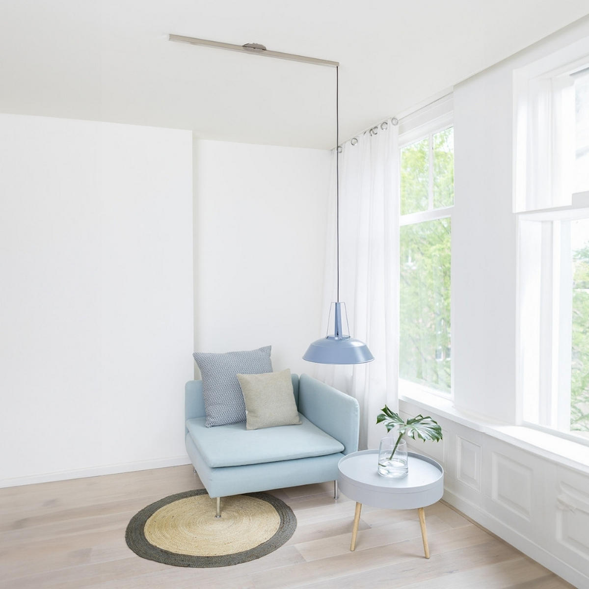 AUFHÄNGESYSTEM für eine Hängelampe - Single - 90cm - Edelstahl - Verstellbare Lampenaufhängung - Pendelleuchte Schieben und Drehen - Edelstahlfarben, Metall (90/3/2cm) - Lightswing®