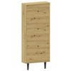 SCHUHSCHRANK Dotti 531 Artisan Eiche 55/21/141 cm Wandmontage - Eiche Artisan, Holzwerkstoff (55/141/21cm) - Matkam Möbel