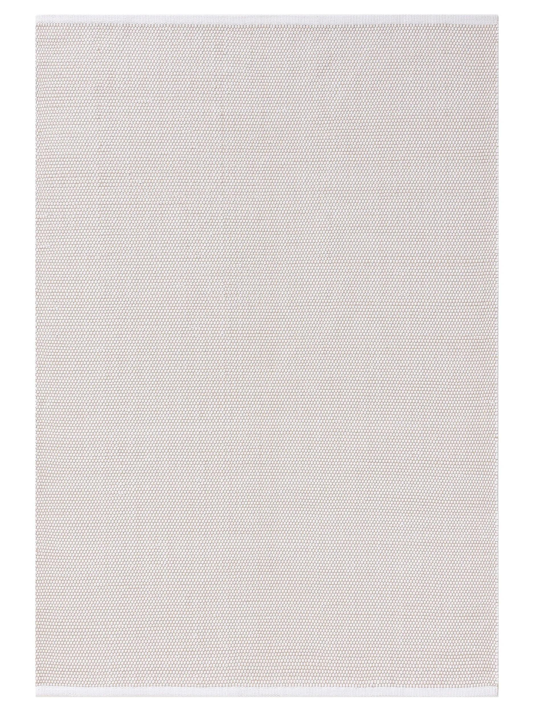 BAUMWOLLTEPPICH Ron handgewebt ø 120 cm rund - Weiß, Naturmaterialien/Textil (120/120cm) - benuta