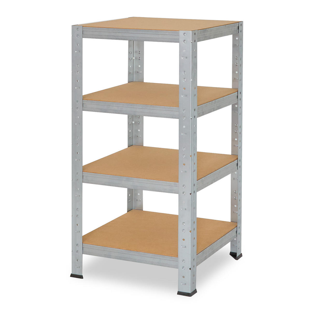 SCHWERLASTREGAL HOME 100x60x60 cm in verzinkt mit 4 Böden und 175 kg Traglast pro Boden - Silberfarben, Metall (60/100/60cm) - shelfplaza