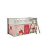 KINDERBETT Karyl 208x114x135 Massivholz Weiß Textilset Spring 1 - Hellrosa/Weiß, Holz (90/200cm) - 58aufmkessel