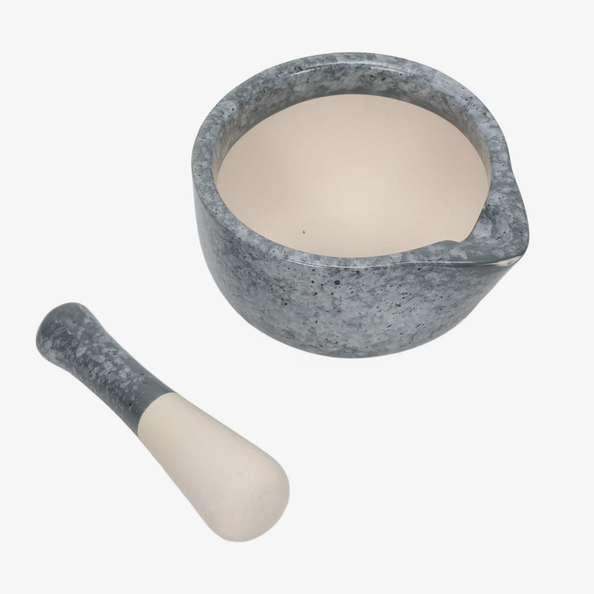 KÜCHENMÖRSER mit Stößel 11,4/11,4/10 cm - Anthrazit, Keramik (11.4/10/11.4cm) - Excellent Houseware