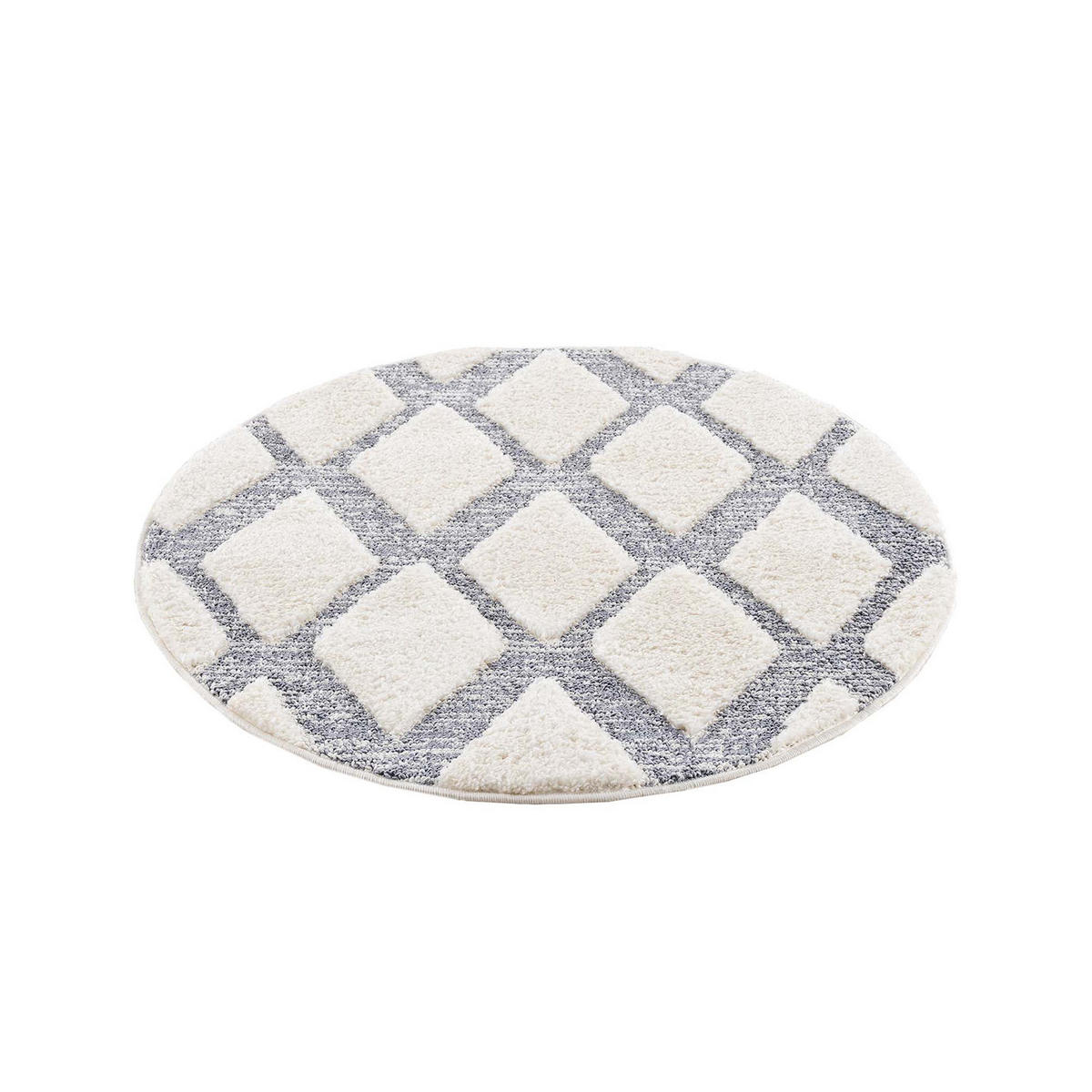 HOCHFLOR-TEPPICH Focus 4497 Grau 200 cm Rund - Creme/Grau, Textil (200/200cm) - carpet city