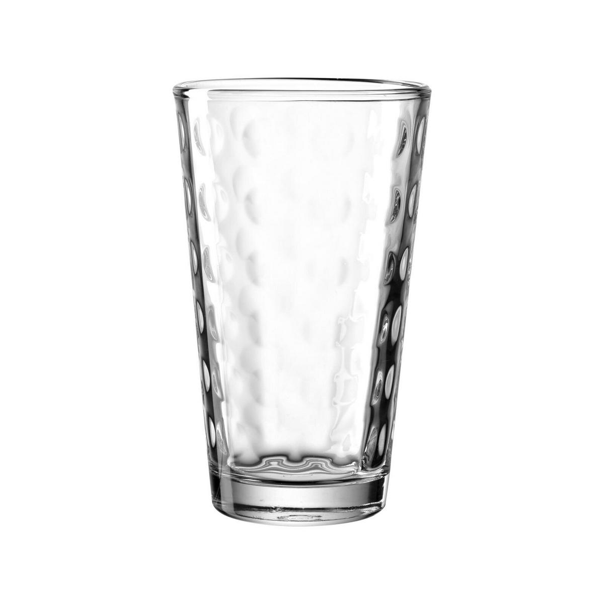 TRINKGLÄSER Optic transparent 540 ml 4er Set - Transparent, Glas (0.54L) - Leonardo Living