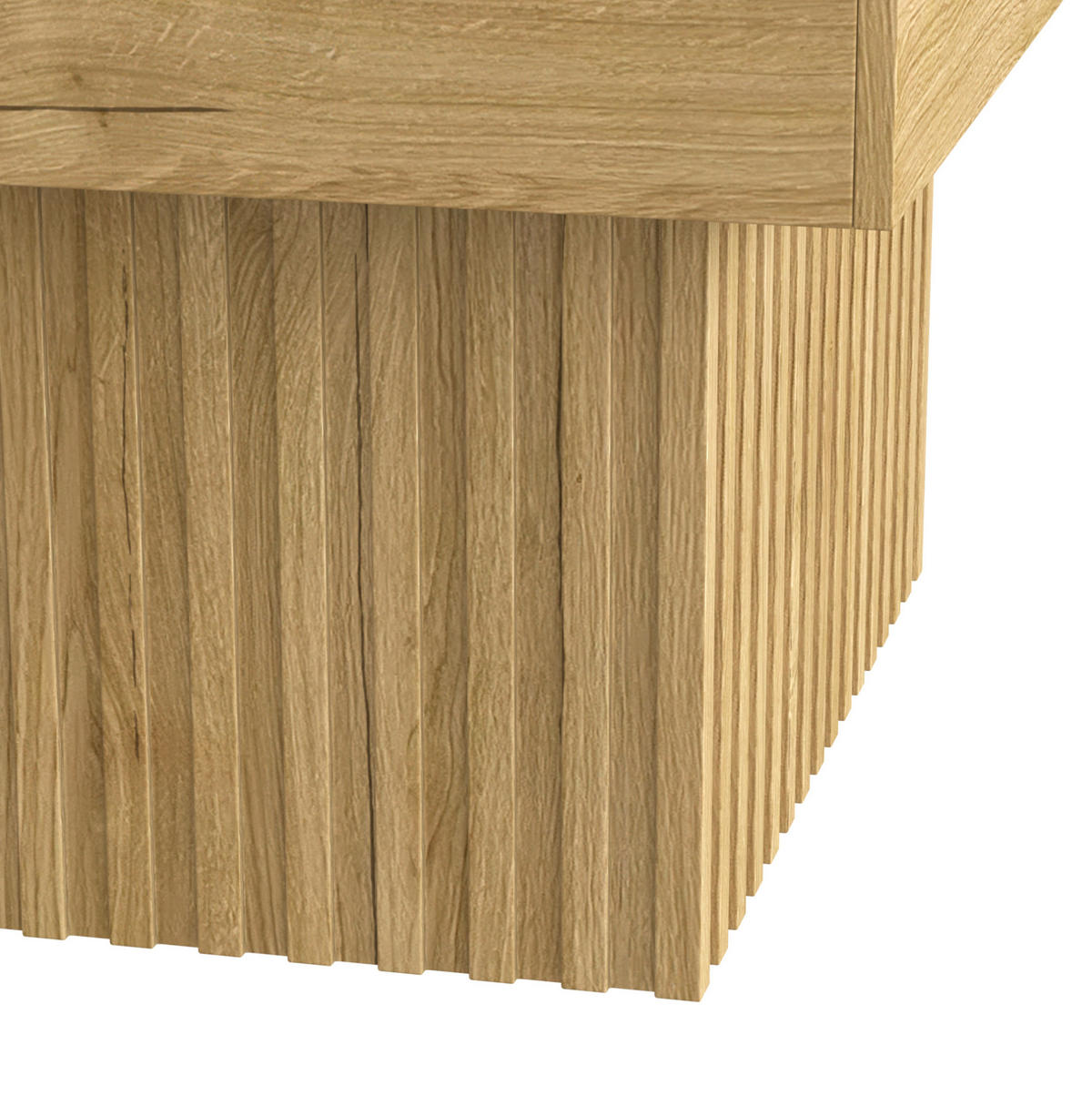 KONFERENČNÍ stolek 79/79/46 cm přírodní z MDF a dřevotřísky snadná údržba - přírodní, kompozitní dřevo (79/79/46cm) - OKWISH