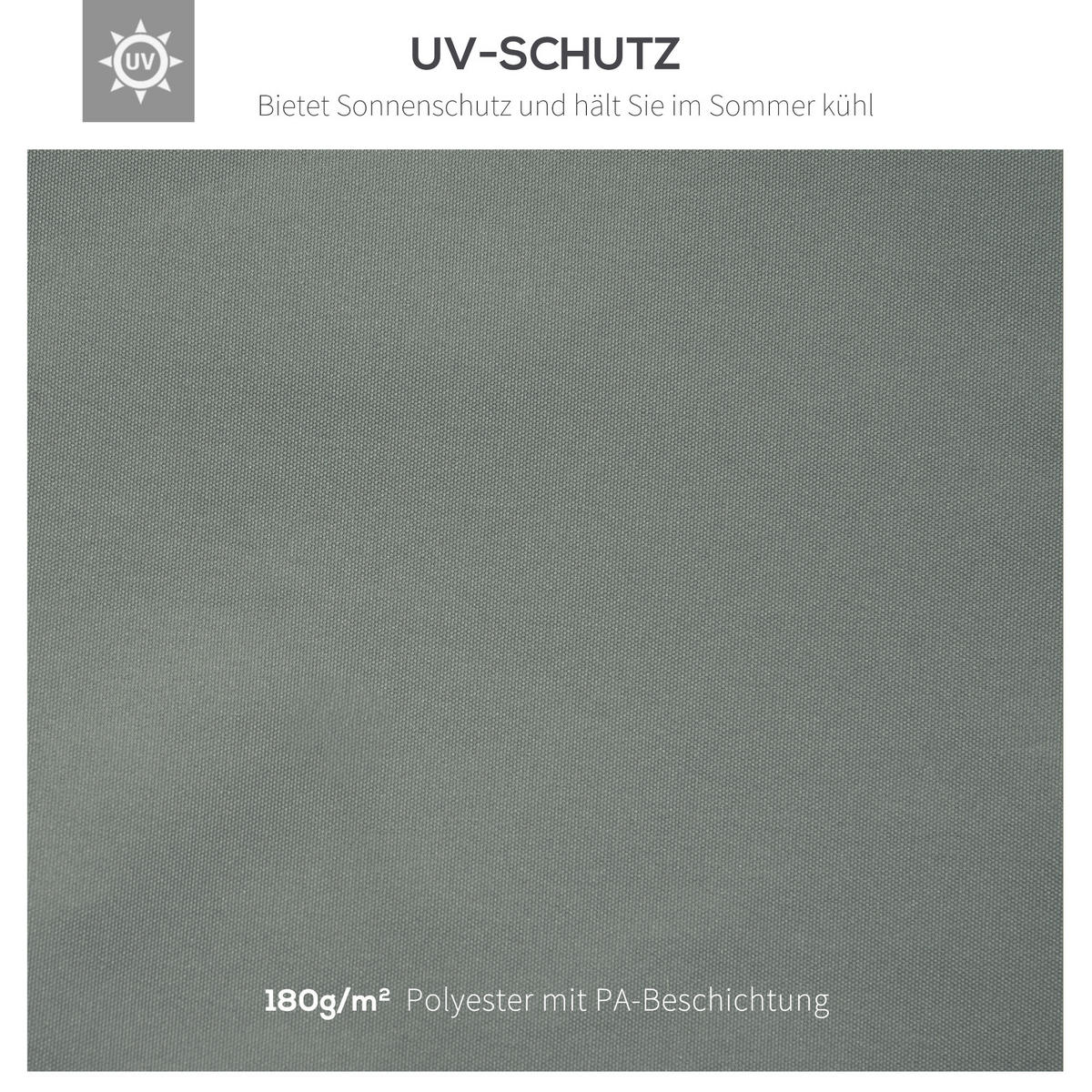 ERSATZDACH Dach 4x3 für Metall-Gartenpavillon Gartenzelt Partyzelt Dunkelgrau - Dunkelgrau, Kunststoff (300/20/400cm) - Outsunny