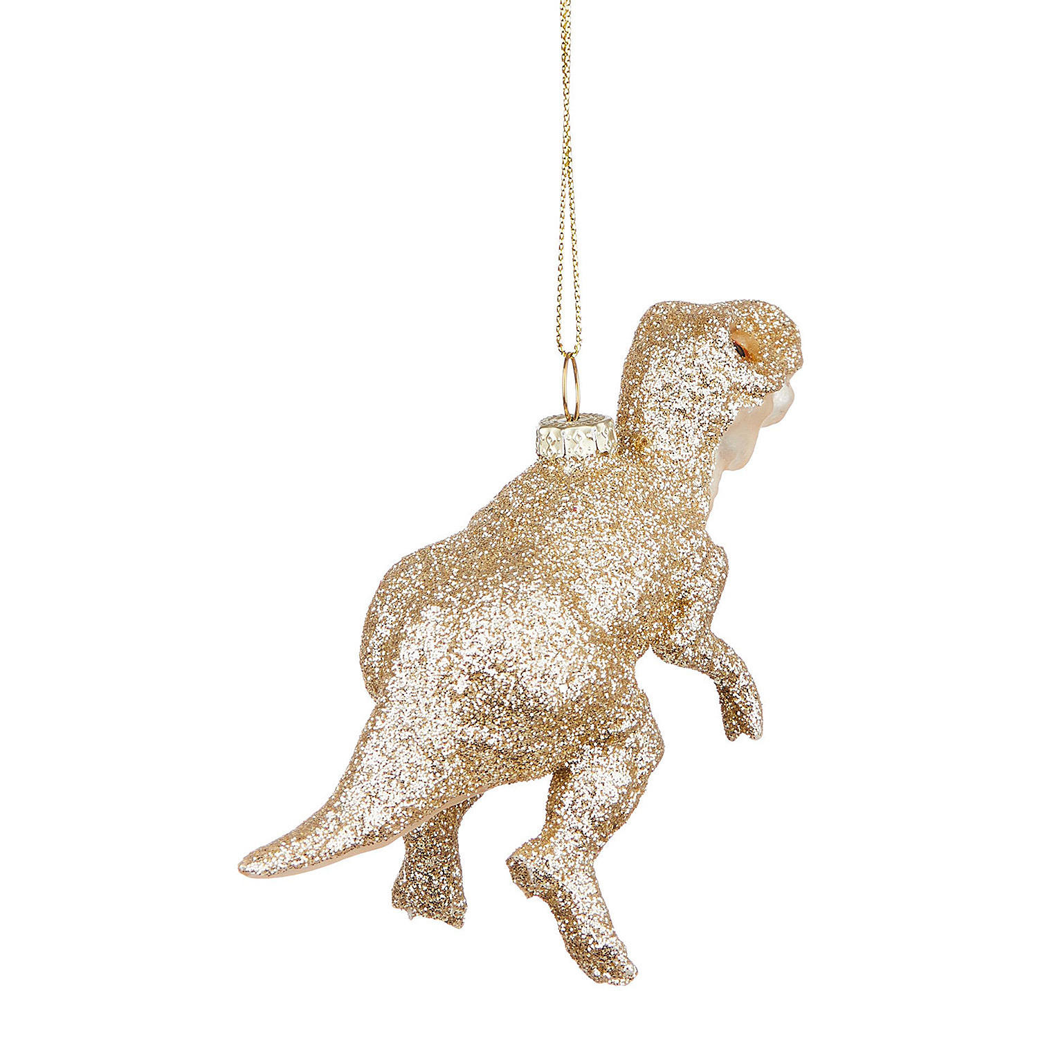 BAUMANHÄNGER Hang T-Rex - Goldfarben, Glas (3.9/6/12cm) - Butlers