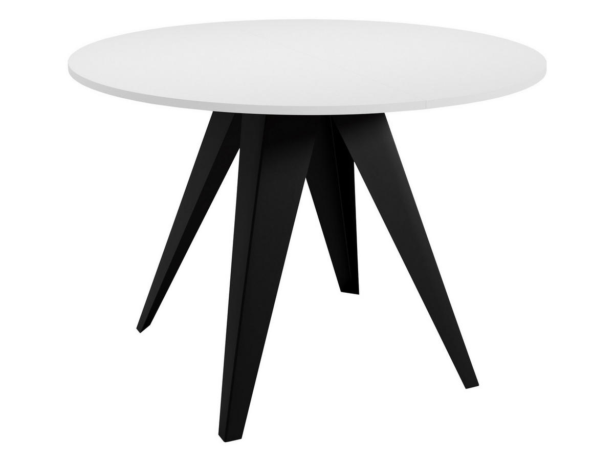 TISCH Gerda 90 - Schwarz/Weiß, Holzwerkstoff/Metall (90/90/76cm) - MIRJAN24