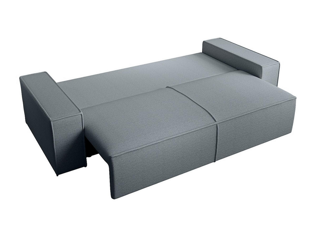 SCHLAFSOFA - 4 Personen - stoff - blau Amelia - Blau, Textil (257/85/102cm) - Vente-Unique