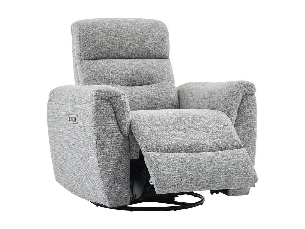 ELEKTRISCHER Relax-Sessel aus grauem Strukturstoff BREVIO - Grau, Textil (91/101/90cm) - Vente-Unique