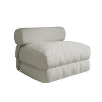 SITZSACK Faltbar Modular Leinen weiß - Weiß, Textil (77/65/72cm) - Vercart