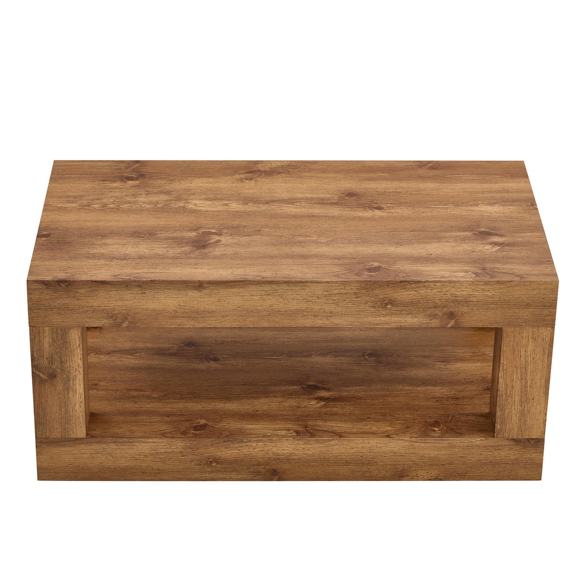 COUCHTISCH aus MDF in Naturfarben 93x53x46 cm mit 2 Ablageebenen - Naturfarben, Holzwerkstoff (93/53/46cm) - Modfu