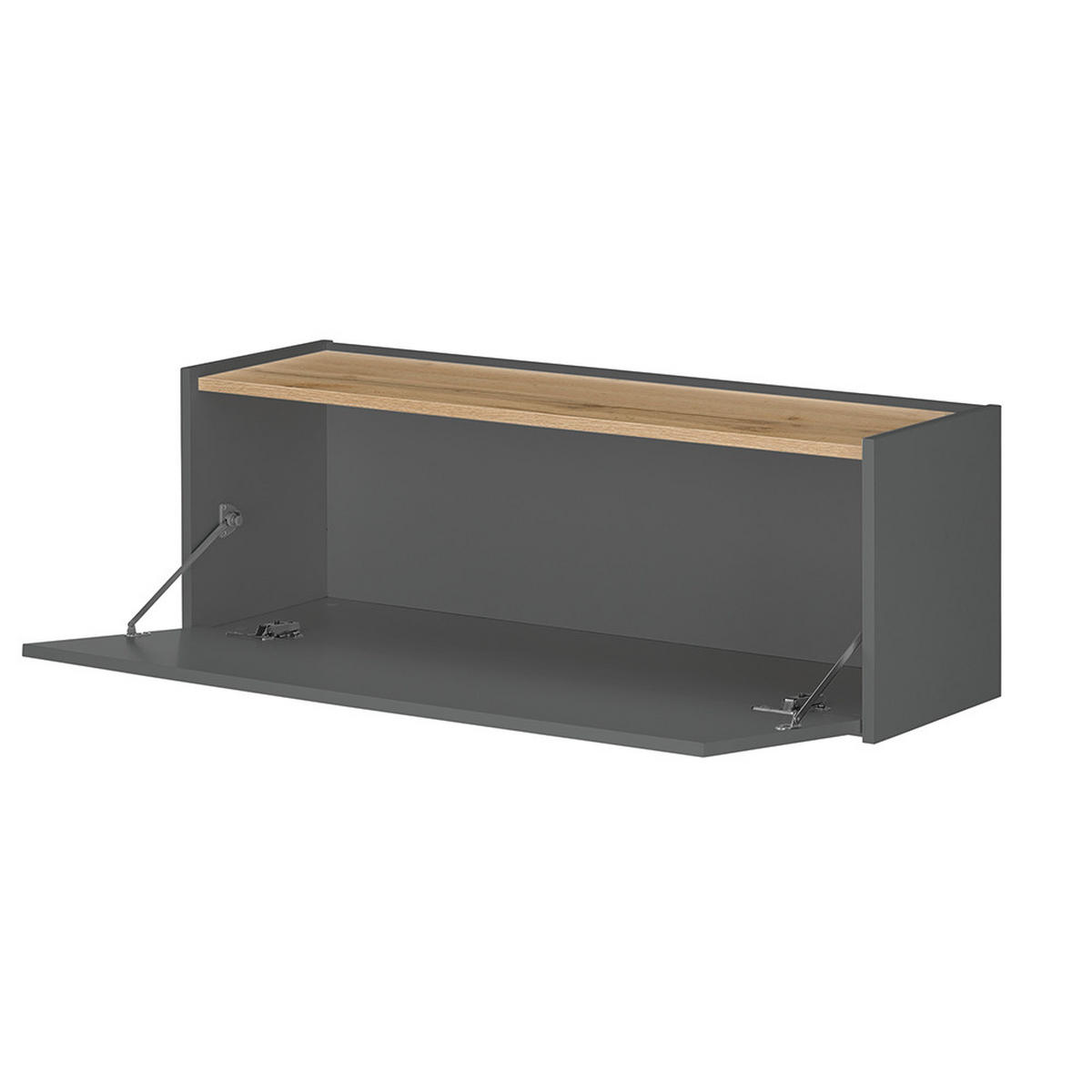 HÄNGESCHRANK Crisp-61 - Anthrazit, Holzwerkstoff (100/35/30cm) - Lomado