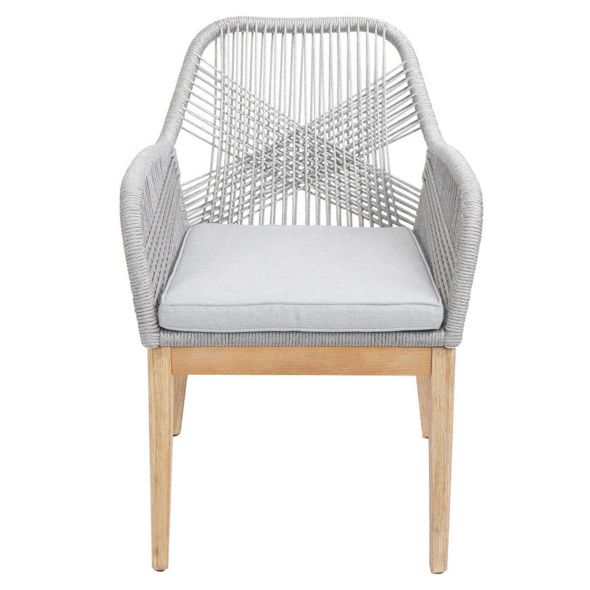 ZÁHRADNÁ STOLIČKA H56B Svetlošedá, Svetlošedá - svetlosivá, drevo (58/85/59cm) - MCW