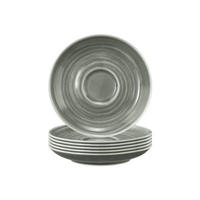 ESPRESSOUNTERTASSEN Terra Perlgrau ø 12 cm 6er Set - Grau, Keramik (12cm) - Seltmann Weiden