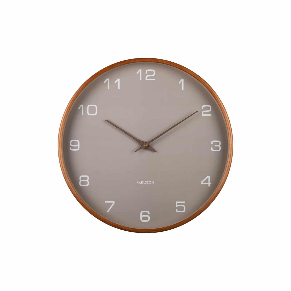 WANDUHR Acento Ø40 cm - Grau, Holz (40/40/5cm) - Karlsson