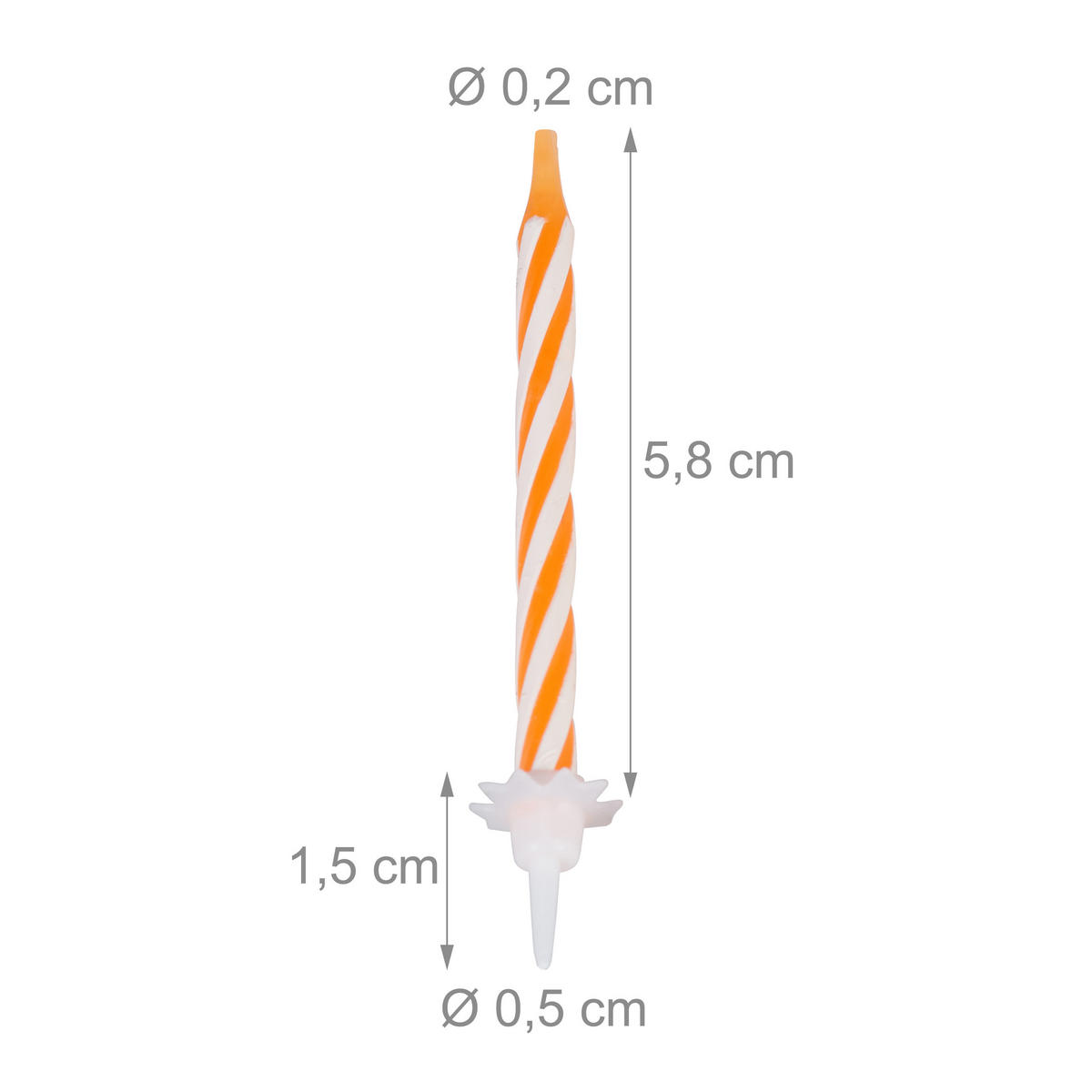 SÚPRAVA sviečok na tortu 152 ks. - viacfarebná, parafín/plast (0.2/6/0.2cm) - Relaxdays