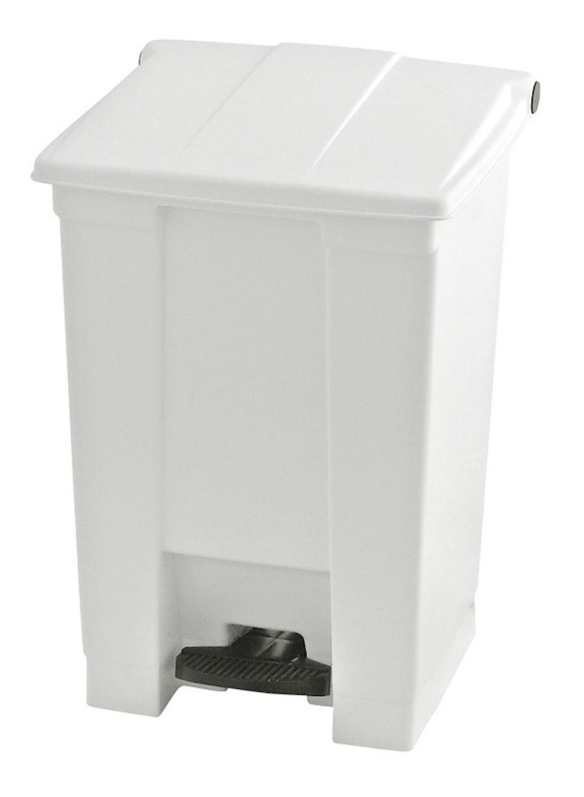 MÜLLEIMER Robuster Pedaleimer 30 Liter 43,5 x 40 x 41,3 cm Aus Konformen Polyethylen Weiß - Weiß, Metall (40/43.5/41.3cm) - PROREGAL