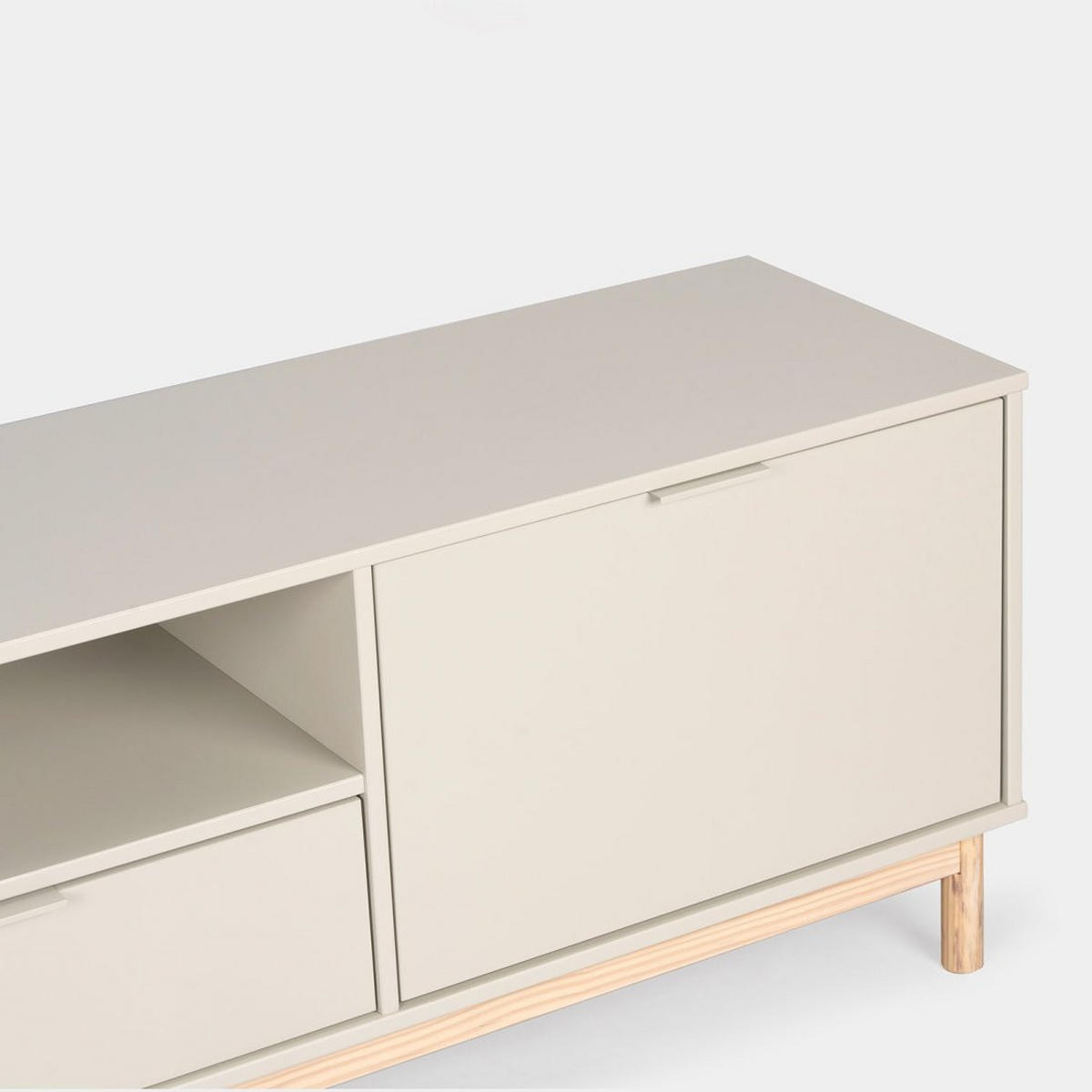 TV-ELEMENT Elian Grau 180 cm x 53 cm - Grau, Holzwerkstoff (180/53/39cm)