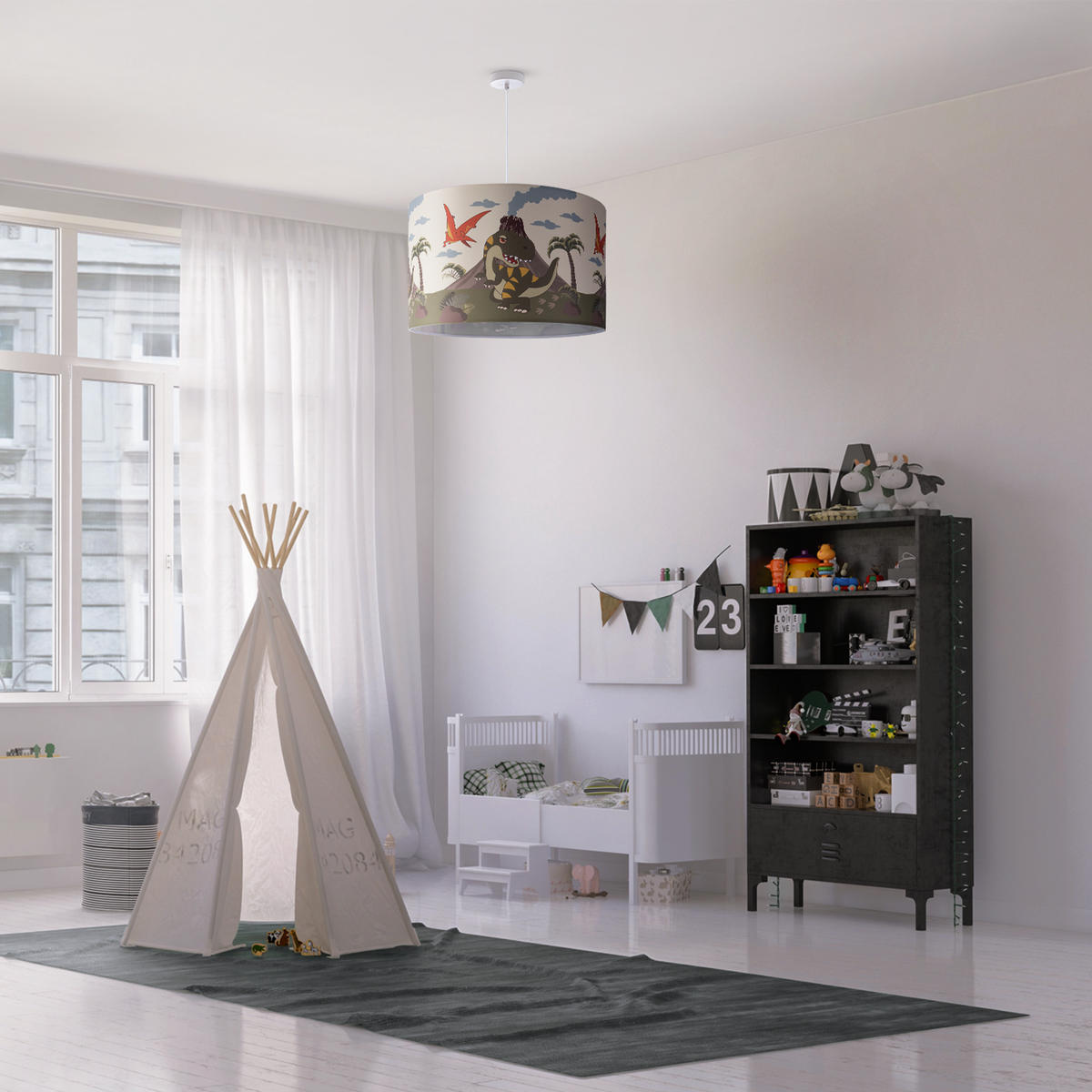 PENDELLEUCHTE Hugo Pd1 Dia 636 - Weiß, Metall (45.5/45.5/27cm) - Paco Home