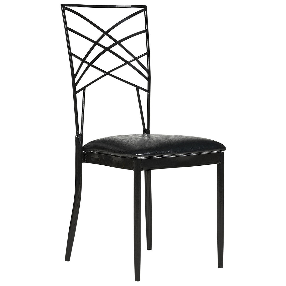 BANKETTSTUHL 2er-Set Schwarz Girard - Schwarz, Metall (41/91/42cm) - Beliani