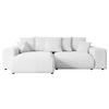ECKSOFA mit Schlaffunktion und Bettkasten ESKAR-L 256x165x84cm Weiß Bouclé - Schwarz/Weiß, Holzwerkstoff/Kunststoff (165/256cm) - ALTDECOR