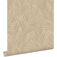 TAPETE Palmblätter 53 cm x 10.05 m - Beige, Papier (53/1000cm) - ESTAhome