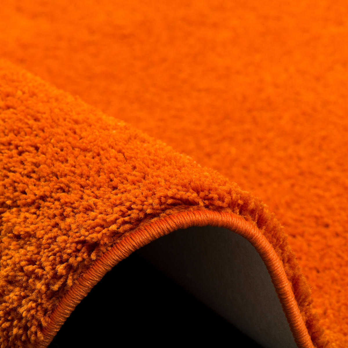 HOCHFLOR SHAGGY TEPPICH PALACE RUND - Orange, Textil (100/100cm) - Snapstyle