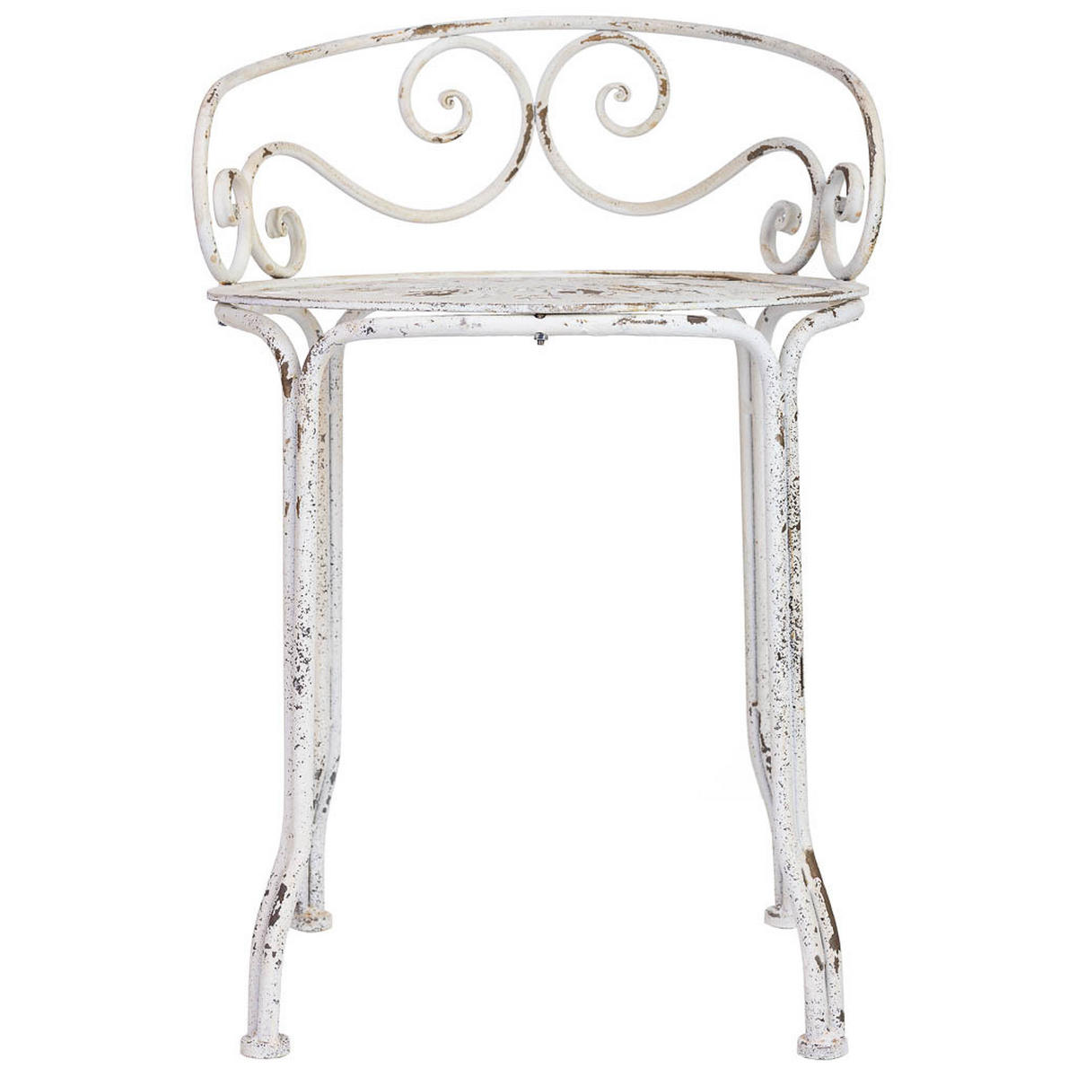 HOCKER aus Metall, 44x67cm - Weiß, Metall (44/66/44cm) - Wanderlust