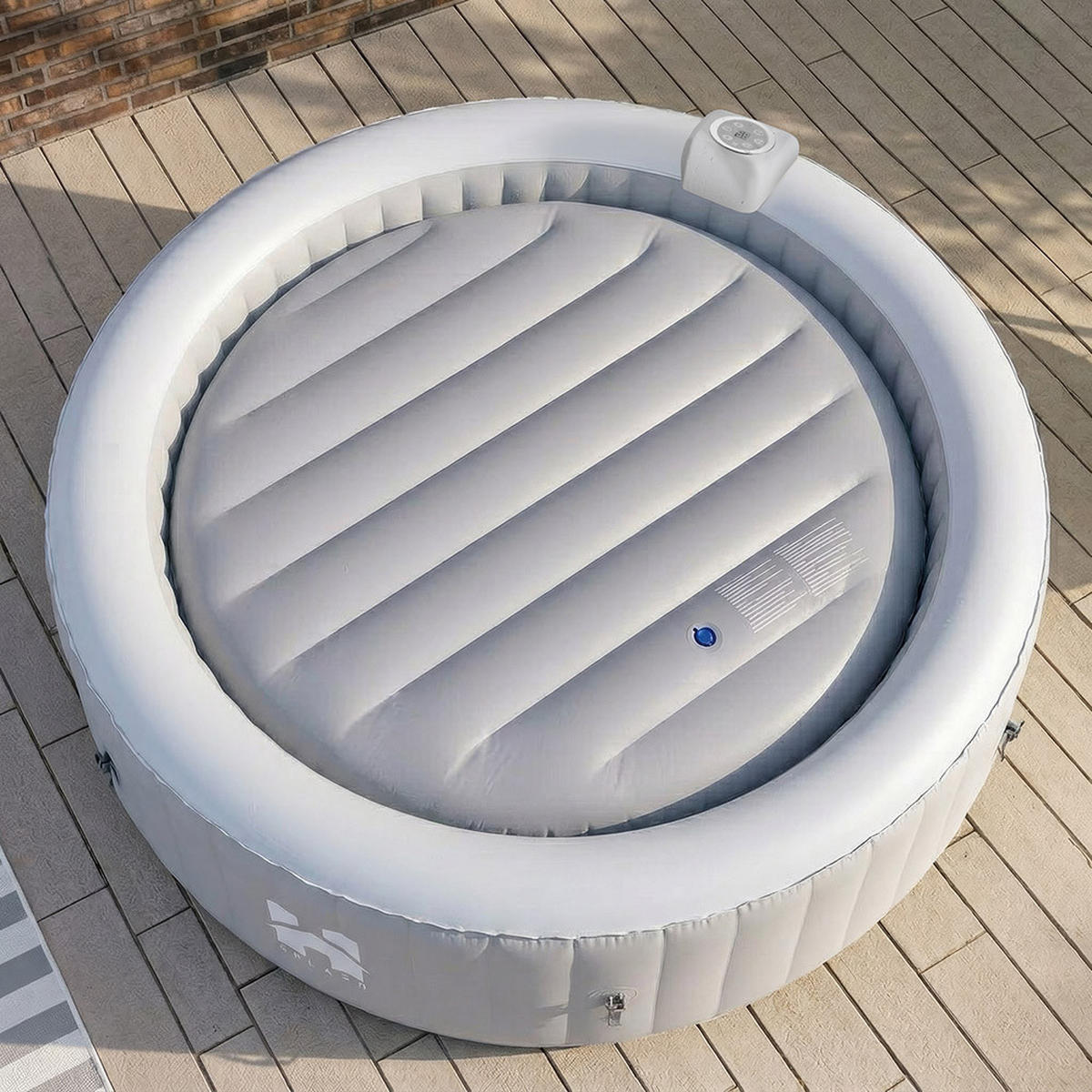 AUFBLASBARE Thermoabdeckung SPLASH THERMO - Grau - Grau, Kunststoff (162/20/162cm)