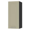 KÜCHENHÄNGESCHRANK Kvantum W2/30 Vanille Matt / Schwarz Matt 30 / 32,5 / 72cm - Creme/Schwarz, Holz/Holzwerkstoff (30/72/32.5cm) - Feldmann-Wohnen