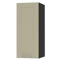 KÜCHENHÄNGESCHRANK Kvantum W2/20 Vanille Matt / Schwarz Matt 20 / 32,5 / 72cm - Creme/Schwarz, Holz/Holzwerkstoff (20/72/32.5cm) - Feldmann-Wohnen