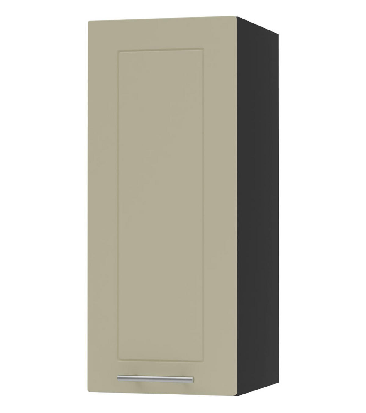 KÜCHENHÄNGESCHRANK Kvantum W2/20 Vanille Matt / Schwarz Matt 20 / 32,5 / 72cm - Creme/Schwarz, Holz/Holzwerkstoff (20/72/32.5cm) - Feldmann-Wohnen