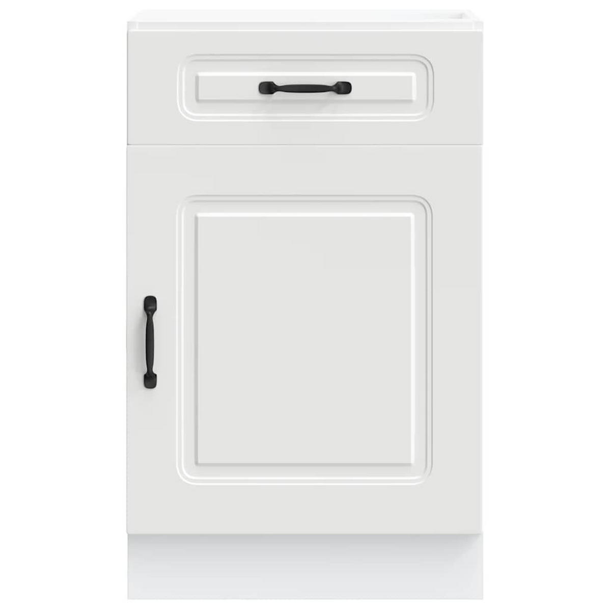 KÜCHENUNTERSCHRANK Kalmar Weiss Holzwerkstoff - Weiß, Holzwerkstoff (46/81.5/50cm) - vidaXL