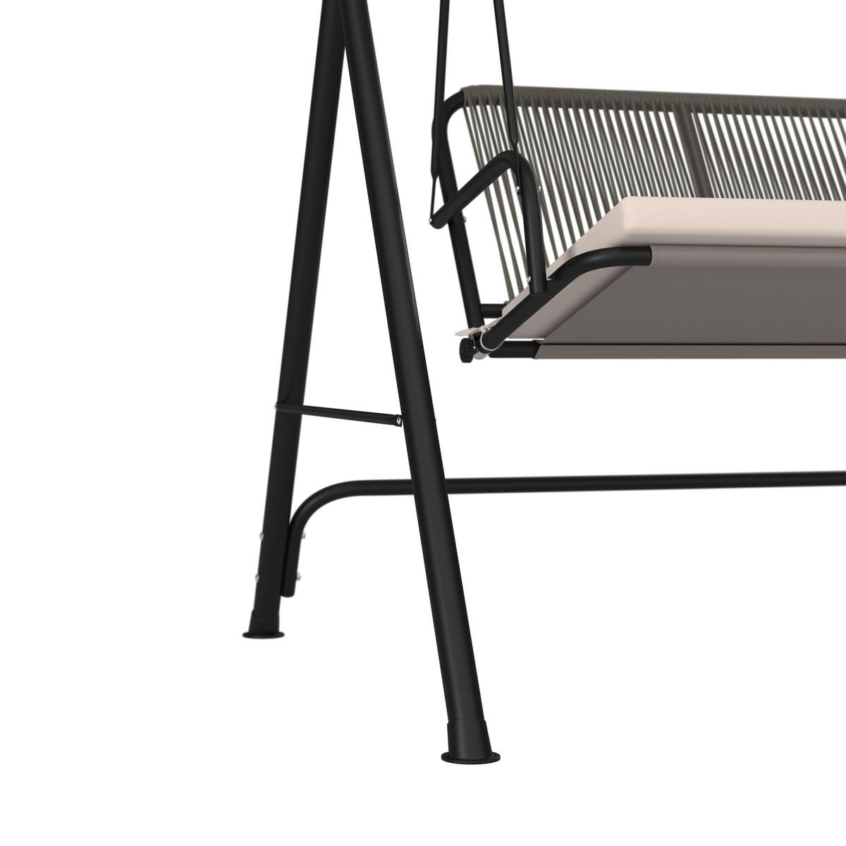 HOLLYWOODSCHAUKEL Savanna Hellgrau Outdoorstoff/Metall - Hellgrau, Metall (1/162/120cm)