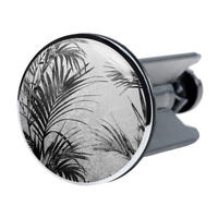 WASCHBECKENSTÖPSEL Palmera - Schwarz/Grau, Kunststoff/Metall (4/7/7cm) - Sanilo