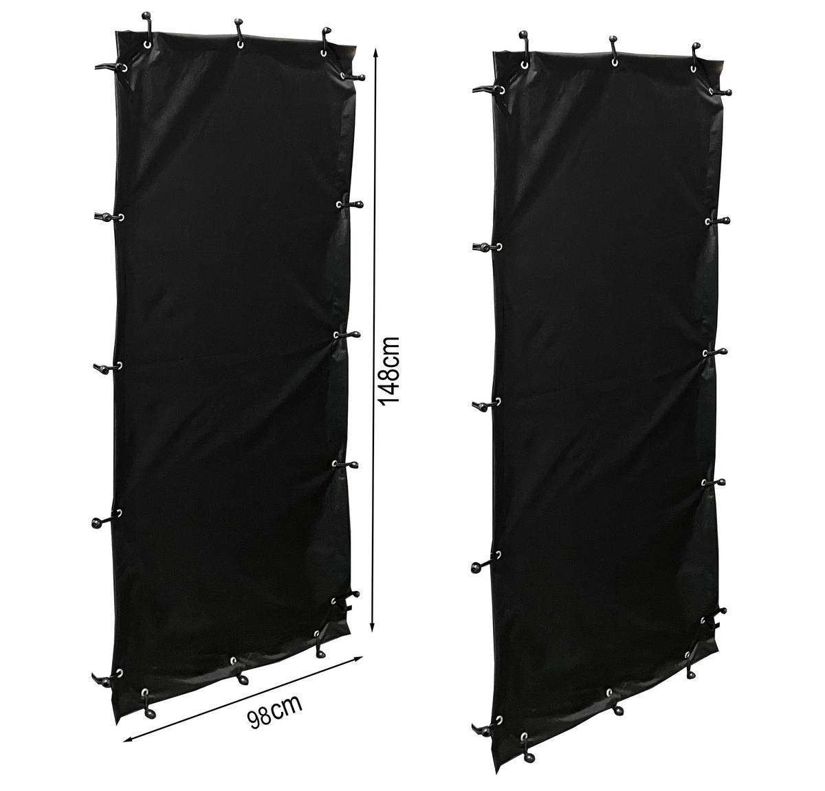 WETTERSCHUTZ für Kaminholzregal 70x185cm - Schwarz, Kunststoff (66/148/1cm) - QUICK STAR