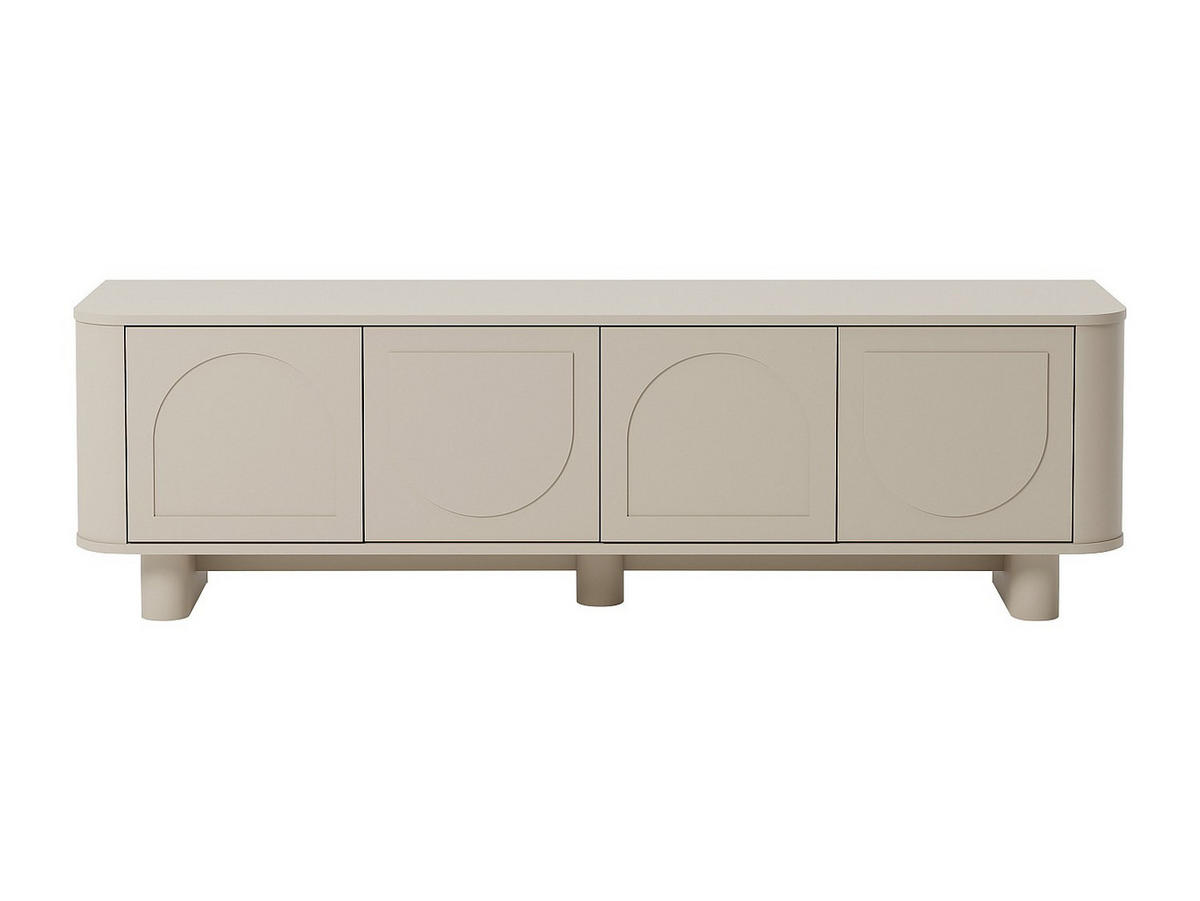 TV-MÖBEL - 4 Türen - Taupe - BRISTANA - Braun, Holz (164/50/40cm) - Vente-Unique