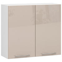 HÄNGESCHRANK Weiß, Cappuccino Glanz 72/80/30 - Weiß, Holzwerkstoff (80/72/30cm) - RAUMHIRSCH FURNITURE