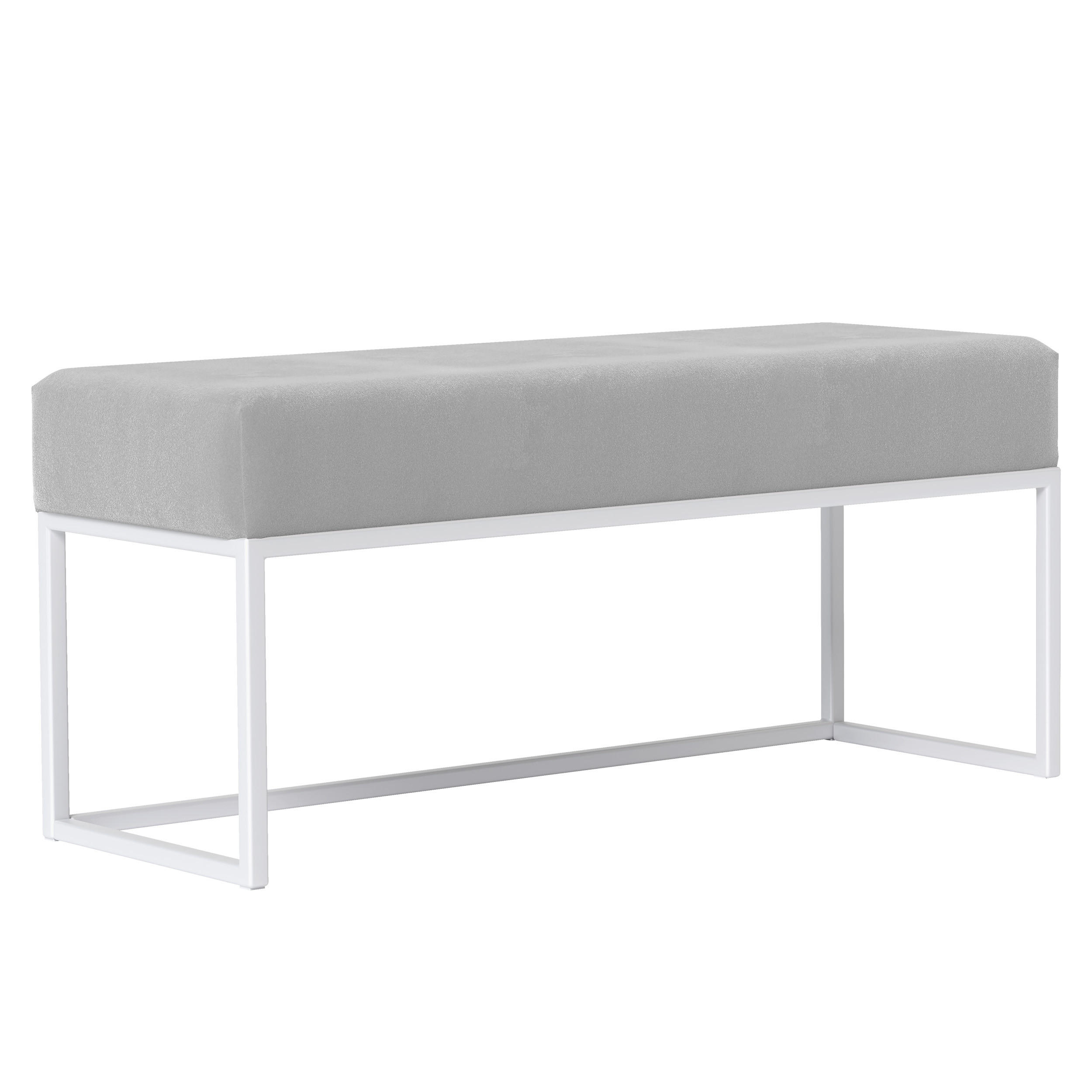 Idohome Polsterbank Grau 90x44x30 cm