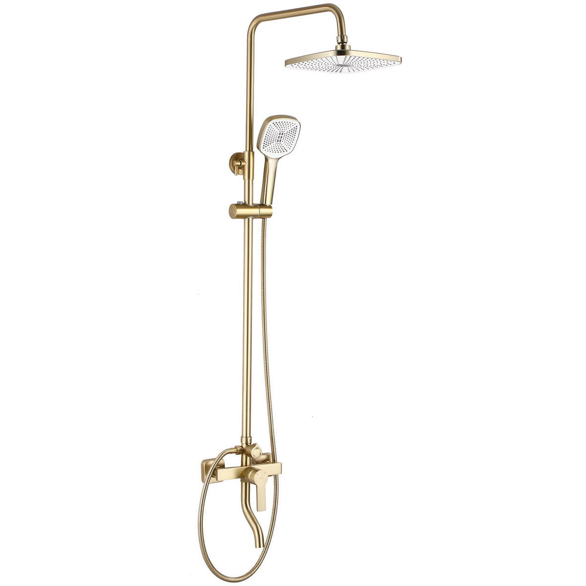 DUSCHGARNITUR Rea Argus Gold Brush - Goldfarben, Metall (23/144/44cm) - REA