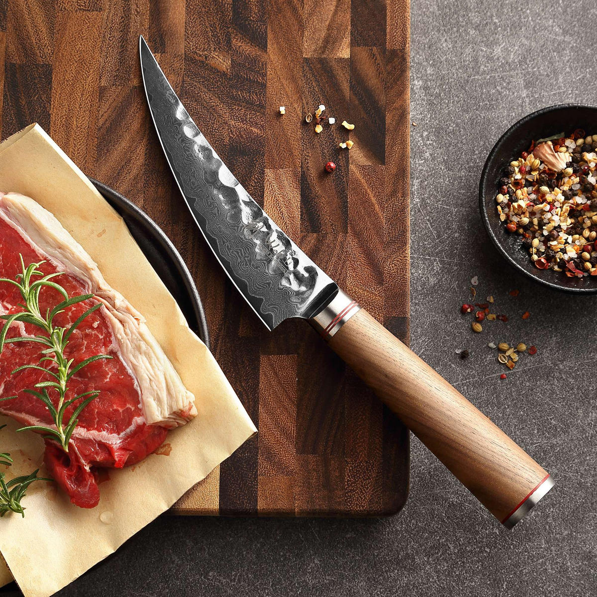 AUSBEINMESSER 16 cm - Nussbaumfarben, Holz/Metall (30cm) - Wakoli