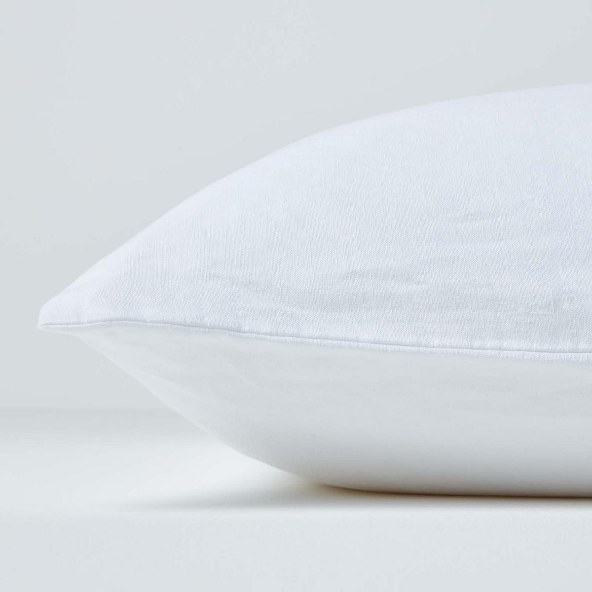 SEITENSCHLÄFERKISSENBEZUG Leinen, 48/136 cm - Weiß, Textil (50/140cm) - Homescapes