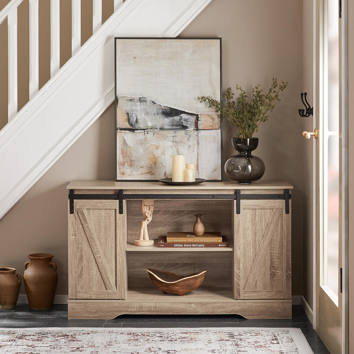 SIDEBOARD Natur - Naturfarben, Holzwerkstoff (120/70/39cm) - SoBuy