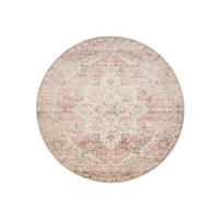 VINTAGE-TEPPICH Miray waschbar ø 160 cm rund - Rosa, Kunststoff (160/160cm) - benuta Nest