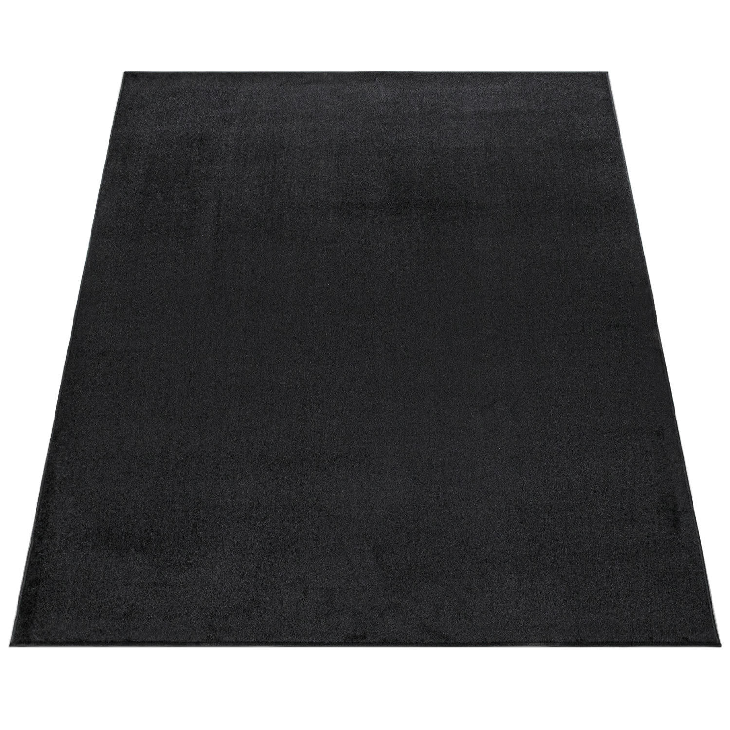 KURZFLORTEPPICH Waschbar, einfarbig, Schwarz, 160 x 220 cm - Schwarz, Textil (160/220cm) - KADIMA DESIGN