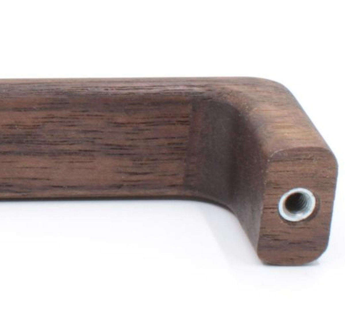 MÖBELGRIFF BA 128mm Schrankgriff Nussbaumholz Küchengriff modern abgerundet - Nussbaumfarben, Holz (2/2.8/13.8cm) - Livingpoint24