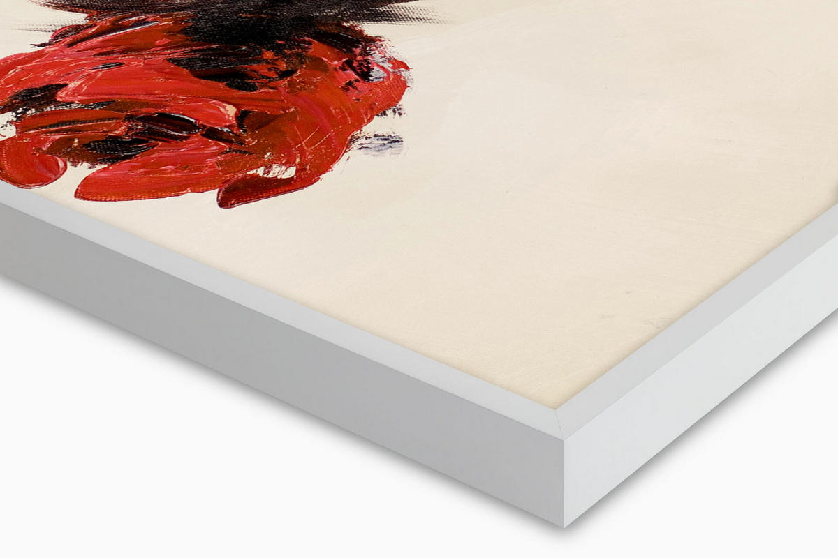 OLEJOMAĽBA 50/60 cm, Zvieratá - béžová/červená, drevo/textil (50/60cm) - KUNSTLOFT