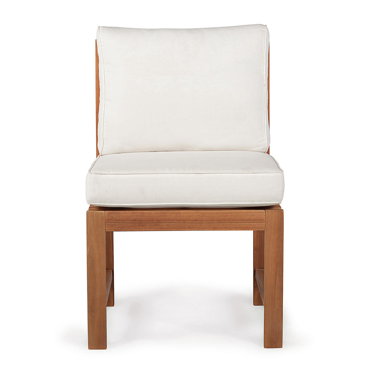 DINING-LOUNGESET - Akazie massiv / Polyester - Braun / Beige - 10-teilig - Beige/Braun, Holz/Textil - home24