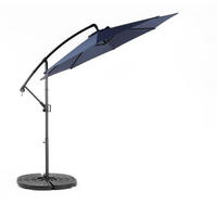 SONNENSCHIRM 295x295cm,Ampelschirm,Gartenschirm,Aluminium,Sonnenschutz,Dunkelblau - Dunkelblau, Metall (295/295cm) - LVHOM